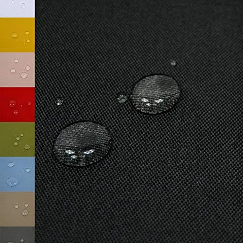 MAGAM-Stoffe Malte Outdoor Stoff Planenstoff Zeltstoff Reißfest Wasserdicht Meterware 50cm (16. Schwarz)