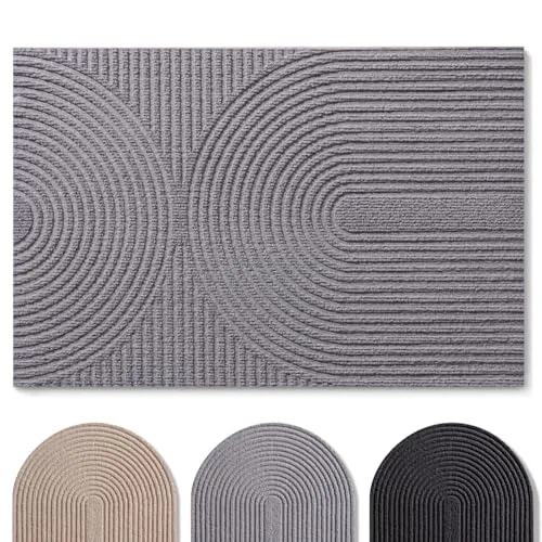 Blumtal rutschfeste Fußmatte in grau von Blumtal