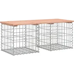 vidaXL Gabionenbank aus Massivholz Douglasie - Bänke für Garten und Terrasse, langlebig und pflegeleicht dank massivem Douglasienholz, ideal für begrenzte Außenbereiche und ein echter Blickfang.