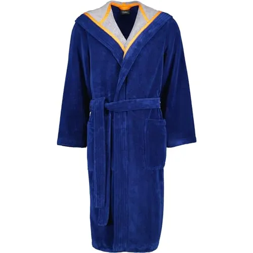 Cawö Home Bademäntel Herren Kapuze Doubleface 831 navy - 13 XL - Hochwertiger Herren-Bademantel mit Kapuze, extrasoftem Doubleface-Design und pflegeleichtem Baumwoll-Mischgewebe für ultimativen Komfort.