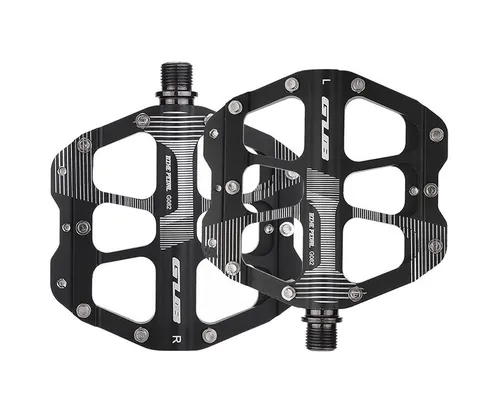 MidGard Fahrradpedale 9/16 Zoll Titan-Achse, Fahrradpedale aus Alu für MTB, Citybike, e-Bike (2-tlg)