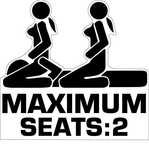 Sticker Maximum Seats: 2 JDM Tuning Autoaufkleber Fun Lustig Stickerbomb Sex Girls Aufkleber Moped Motorrad Simson