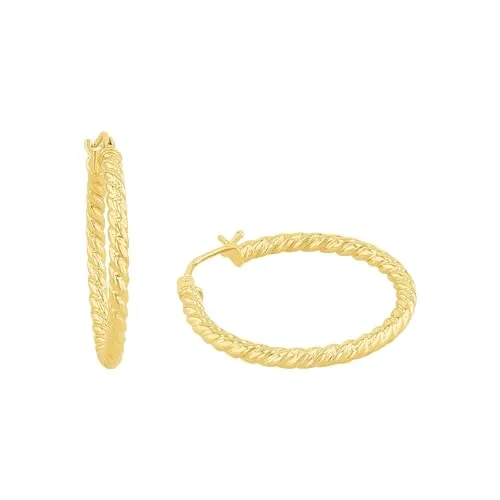 Amor Creolen Damen Ohrschmuck, 2,5 cm, Gold in gold von Amor
