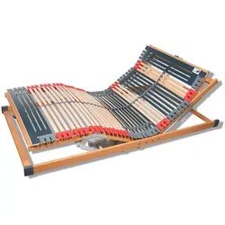 Zonen Lattenrost Rhodos EL 80 x 190 cm - Elektrisch verstellbarer Lattenrost mit 7 Zonen, 44 Leisten und individueller Härtegradeinstellung für optimalen Liegekomfort und Unterstützung der Wirbelsäule. Ideal für Gesundheit und Entspannung.