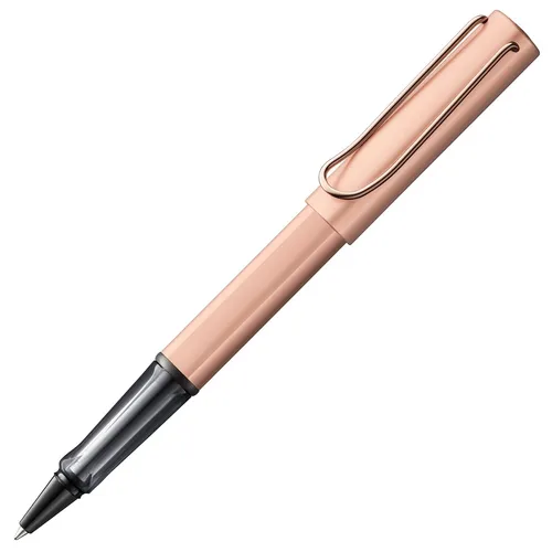 Lamy Tintenroller Lx rosegold 1231635 - Schreibutensilien, eleganter Tintenroller aus eloxiertem Aluminium mit markanten Griffmulden für besseren Halt, nachfüllbar und ideal für Rechts- & Linkshänder.