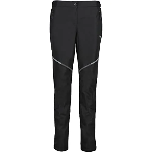 CMP W Pant Hybrid Schwarz - Warme atmungsaktive Damen Hose, Größe 36 - Farbe Nero