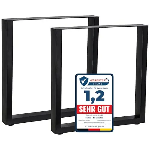 Melko 2er Set Tischbeine aus Stahl 70 x 72 cm von Melko