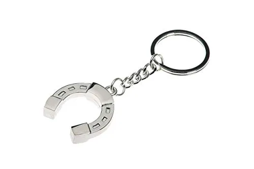 Brillibrum Design Schlüsselanhänger Hufeisen versilbert anlaufgeschützt Glückseisen Glücksbringer Schlüsselring Talisman Pferd