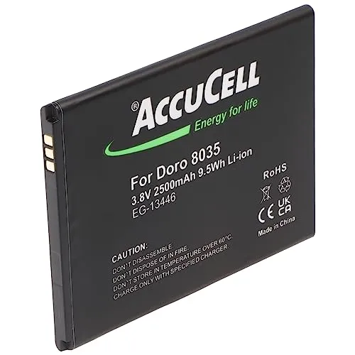 Akku nur passend für Doro 8035 Li-ion Akkutyp DBT-2500A, DBS-0170 3,7 Volt, 3,8 Volt 2350mAh