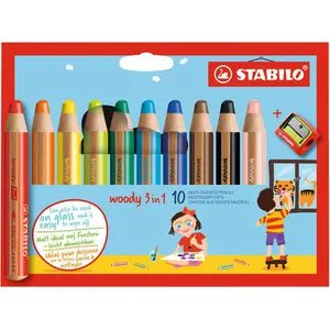 STABILO Woody 10 Stück Farbstiftetui von STABILO