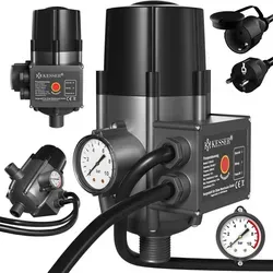 KESSER Wasserpumpe mit Baranzeige - Wasserpumpen für präzise Pumpensteuerung bis 10 bar, ideal für effiziente Bewässerung und Gartenpflege. Maximal 160 l/h Fördermenge.