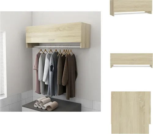 vidaXL Kleiderschrank Sonoma-Eiche 100x32,5x35 cm Holzwerkstoff - Kleiderschränke