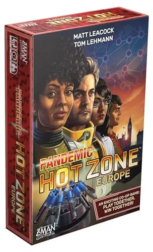 Z-Man Games, Pandemic Hot Zone Europe, Board Game, Ages 8+, for 2 to 5 Players, 45 Minutes Playing Time
