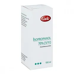Isopropanol 70% Standard Zul. Caelo Hv-Packung 100 ML - Arzneimittel zur Hautdesinfektion, ideal für die Vorbereitung von Umschlägen und hygienische Anwendungen.
