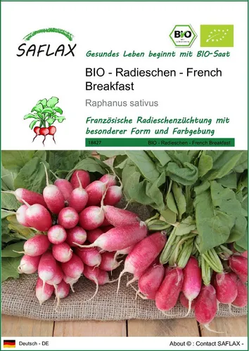 SAFLAX Gemüsesamen SAFLAX - Samen - BIO - Radieschen - French Breakfast