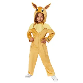 Amscan 9918512 Unisex - Offizieller Pokémon-Eevee-Kapuzenoverall, für Kinder 4-6 Jahre, ideal für Partys und kreative Verkleidungen