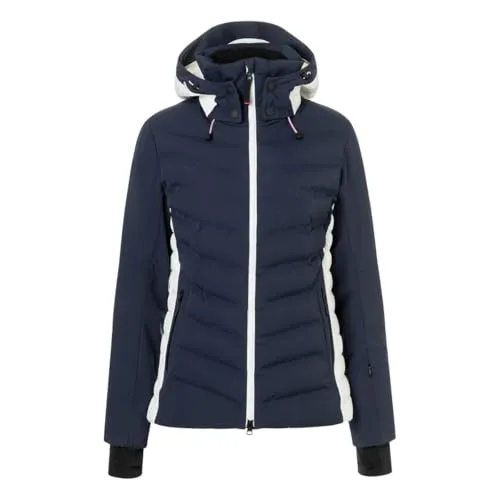 Bogner Fire + Ice JANKA4 night blue (445) 38 - Funktionsjacke für Damen, taillierter Schnitt und abnehmbare Kapuze, wasserabweisend mit 20.000 mm Wassersäule und umweltfreundlicher THEREMORE Füllung aus 100% recyceltem Polyester.