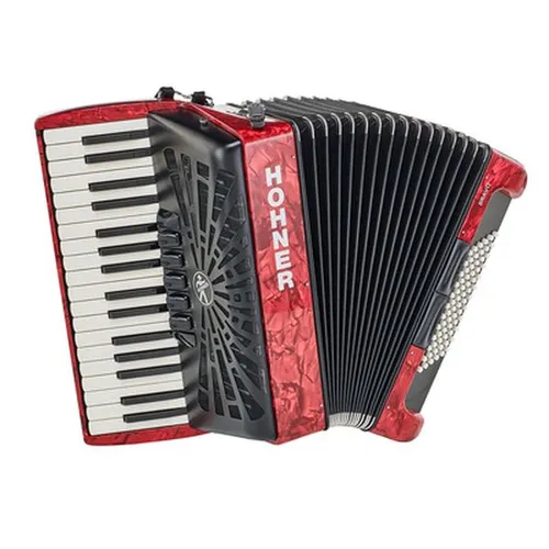 Hohner Bravo III 72 red silent key Akkordeon von Hohner