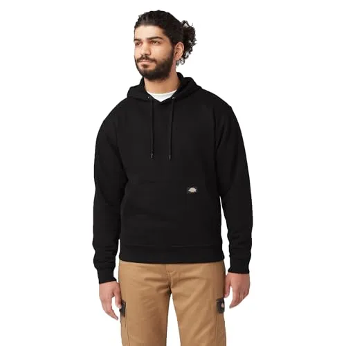 Dickies Herren Fleece-Hoodie Schwarz, Größe L - Kapuzenpullover für Herren, klassischer Hoodie in regulärer Passform mit versteckter Handytasche und praktischer Kängurutasche.