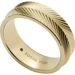 Fossil Damenring HARLOW JF04118710 - Eleganter Edelstahlring - Fingerringe aus hochwertigem Edelstahl in gold, ideal für jeden Anlass und eine perfekte Ergänzung für Ihr Schmuckkästchen. Größe: 52.