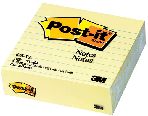 Post-it Haftnotizen XL liniert 100 x 100 mm gelb 300 Blatt