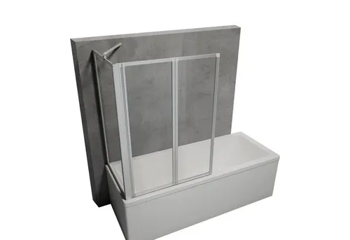 Schulte Badewannenfaltwand Smart, 2-tlg, 89x121 cm