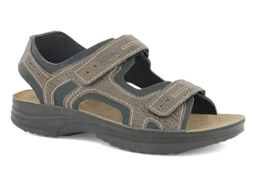inblu Herren-Trekking-Sandalen mit doppeltem Klettverschluss