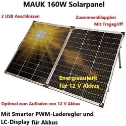Produktbild MAUK 160W Solarpanel Inselanlage