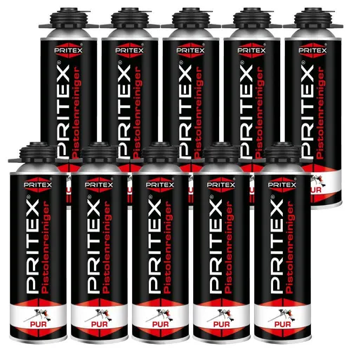 Pistolenreiniger 10 x 500 ml PU Reiniger für Schaumpistole