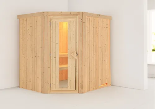 Karibu Sauna Innensauna Siirin Eckeinstieg 196x170 cm von Karibu