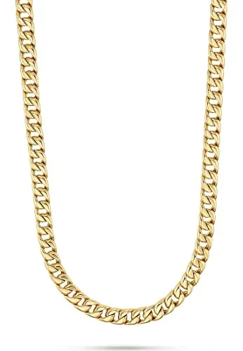 CHRIST Goldkette Damen-Kette 585er Gelbgold - Goldketten, edle 45 cm lange Panzerkette mit gedrehten Kettengliedern für eine anschmiegsame Haptik und cooles Stil-Statement.