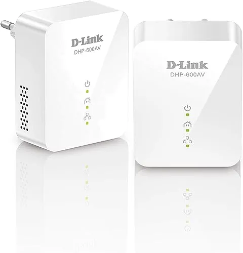 D-Link DHP-601AV Powerline Gigabit Starter Kit - 2x DHP-600AV Adapter, bis zu 1000 Mbit/s, einfache Plug-and-Play Einrichtung über Stromleitungen