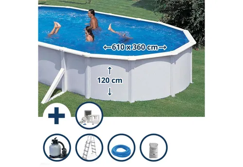 Gre Ovalpool Stahlwandpool Set (6-teilig) hoch oval Classic 610