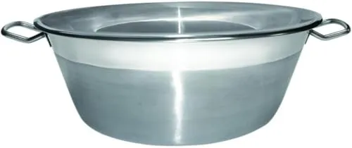 Baumalu 38 cm Marmeladentopf aus Edelstahl - Töpfe & Pfannen – Mit 9L Fassungsvermögen ideal für große Mengen Marmelade, hitzebeständige Metallgriffe und kompatibel mit allen Herdarten, einschließlich Induktion.