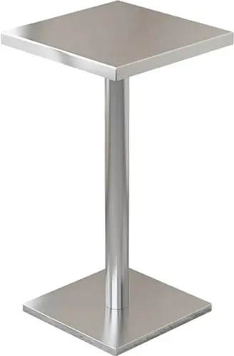 Gastronomiemöbel Bar Cafe Edelstahl Gastronomietisch 40x40x75cm - Kompakter Edelstahl-Gastronomietisch für Bars und Cafés. Maße: 40x40x75 cm, ideal für kleine Räume und den täglichen Einsatz.