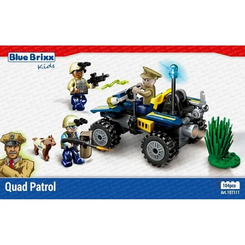 BlueBrixx 107111 Waldpolizei: Quad Patrouille Teileanzahl: 104