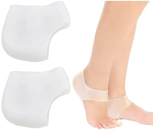 newgen medicals Gelsocken: Silikon-Fersensocken für trockene, rissige Fersen und Fissuren, 1 Paar (Gel-Fersenschutz)