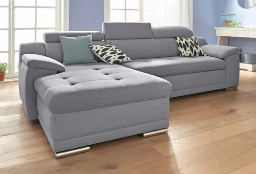 sit&more Ecksofa Andiamo L-Form, wahlweise mit Bettfunktion, inklusive Kopfteilverstellung