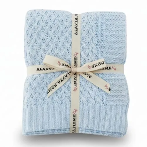 Alavya Home® Babydecke 75x100 cm aus GOTS Bio-Baumwolle - Hochwertige Babydecke aus 100% GOTS-zertifizierter Bio-Baumwolle, hypoallergen und atmungsaktiv. Ideal für jede Jahreszeit, perfekt als Geschenk für Neugeborene!