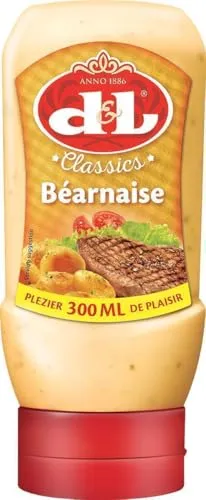 D&L Classics Bearnaise Sauce 24x 300ml Squeeze – Cremige Französische Sauce Béarnaise, Perfekt zu Steak, Gemüse & Grillgerichten, Einfach Dosieren