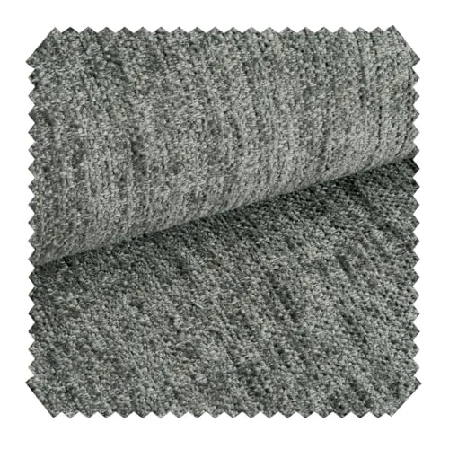 novely® exquisit TESSANO - Samtweicher Chenille-Polsterstoff in 3D-Optik - Schwer Entzündbarer Möbelstoff - Pflegeleichte Meterware 1lfm | Farbe: 15 Quarzgrau