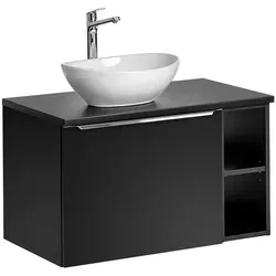 Waschtisch 80cm Éros mit 1 Schublade in Schwarz
