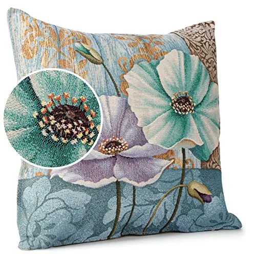 ANRO Kissenbezug Dekokissen Kissen Sofakissen Kissenbezüge Kissenhülle Gobelin Motiv 45x45cm mit Füllung