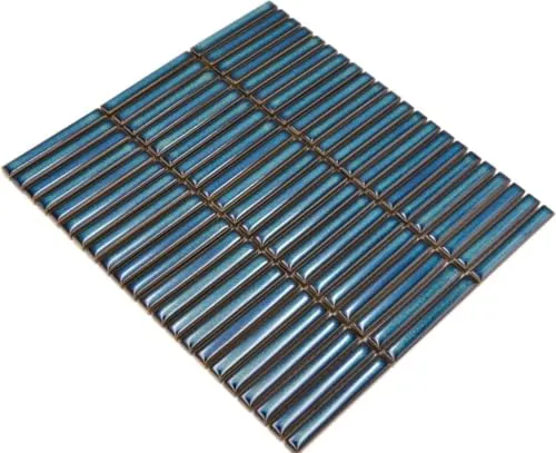 Mosaik Stäbchen Retro 50er 60er Jahre Keramik Stäbchen grün petrol glänzend