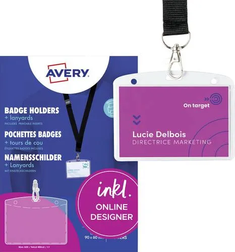Avery-Zweckform 4825 Namensschild (B x H) 90mm x 60mm 10St.