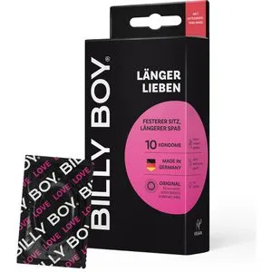 Billy-Boy Kondome Länger Lieben, 52 mm, mit integriertem Ring, 10 Stück