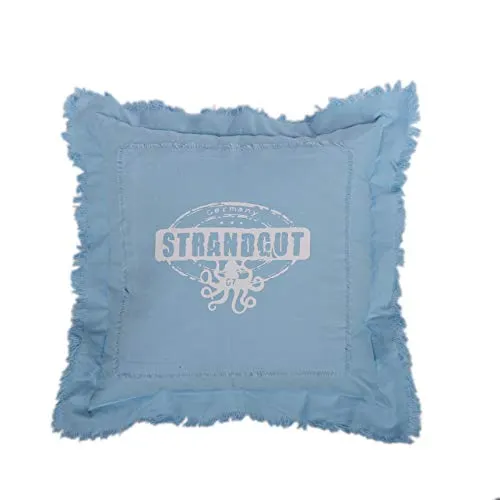 Strandgut07 Kissen mit Reißverschluss, 53 x 53 cm, Hellblau