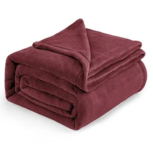 BEDSURE Kuscheldecke Flauschig Decke Fleecedecke - 220x240cm, Rot