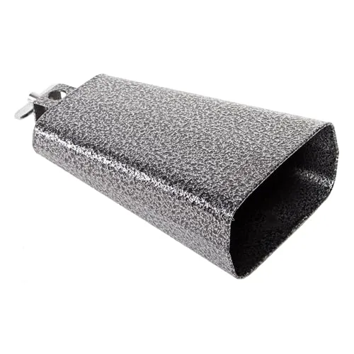 Fame M3 Cowbell, 6 1/2 Zoll, Hochwertige Stahl-Kuhglocke, Schwarz/Silber, 16.5 cm, Montierbar, Durchsetzungsstarker Klang, Exzellente Verarbeitung, Ohne Ständer