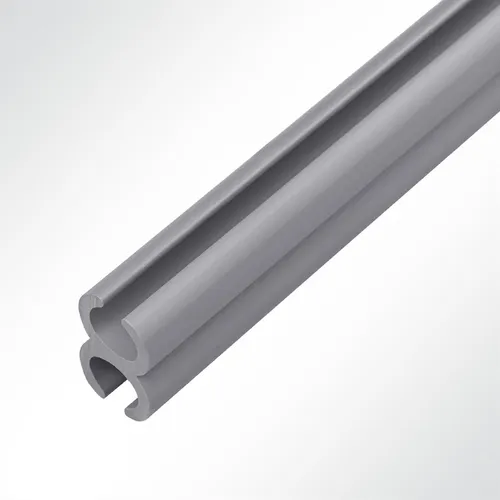 Lysel Doppelkederschiene Kunststoff Grau für Keder 5,0-8,0mm  Länge 3 Meter